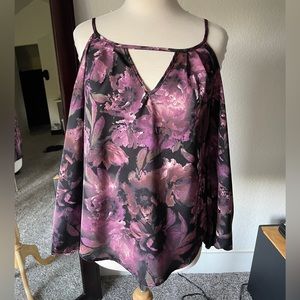 Purple Floral Blouse